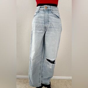 River Island Blue Flare Wide Leg Jeans